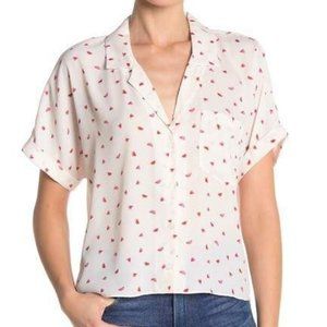 Nwt Abound Watermelon Short Sleeve Camp 